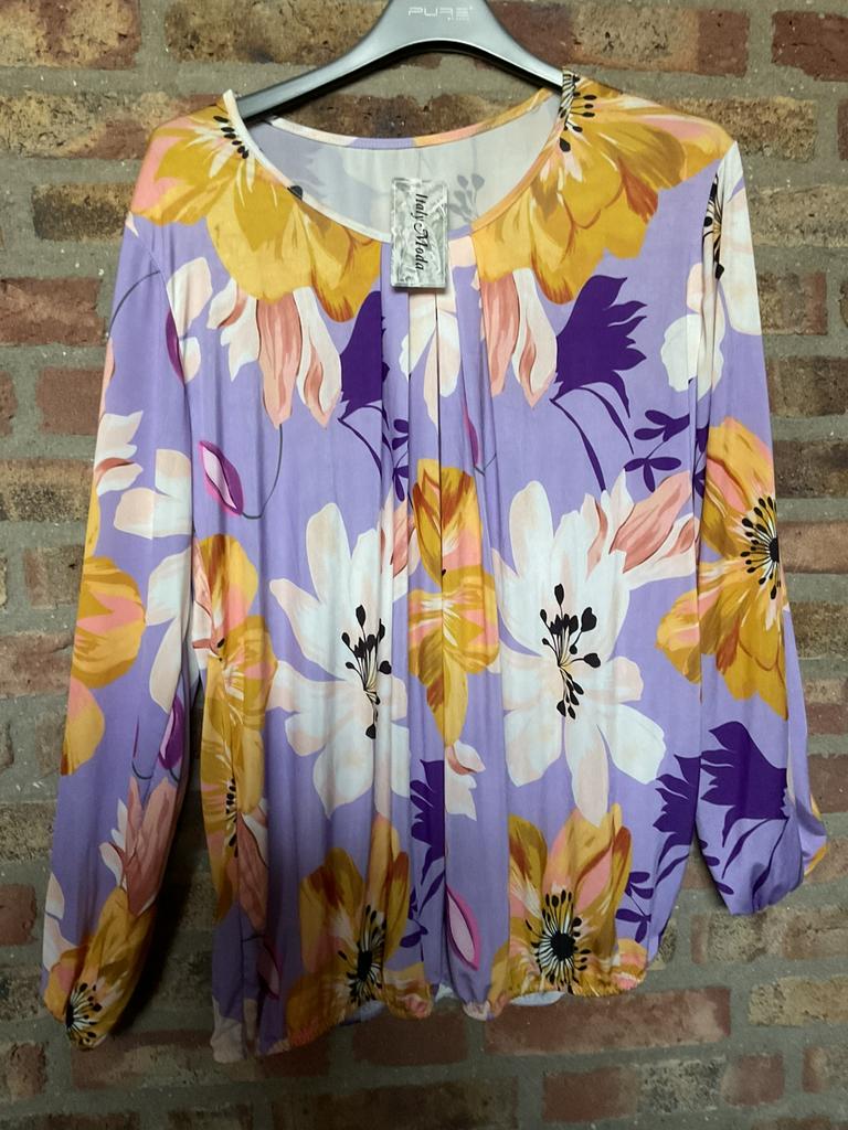 Nieuw! Italy Moda super mooie tuniek, blouson. Bloemen 46, Ophalen of Verzenden, Nieuw, Maat 46/48 (XL) of groter, Overige kleuren