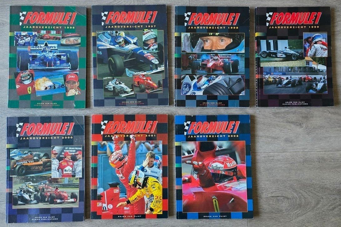 Formule 1 Jaaroverzicht 1996-2002 (7 boeken), Boeken, Ophalen, Gelezen, Algemeen, Arjen van Vliet