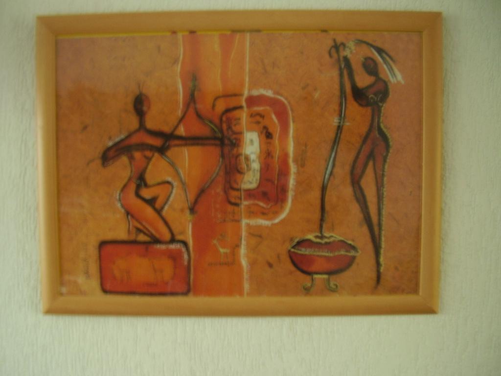 poster dialoog oertijd steentijd egypte schilderij decoratie, Verzamelen, Ophalen, Met lijst, Rechthoekig Liggend, Zo goed als nieuw