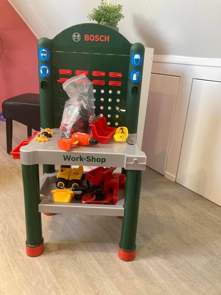 Bosch Werkbank met gereedschap voor kinderen, Ophalen, Gebruikt