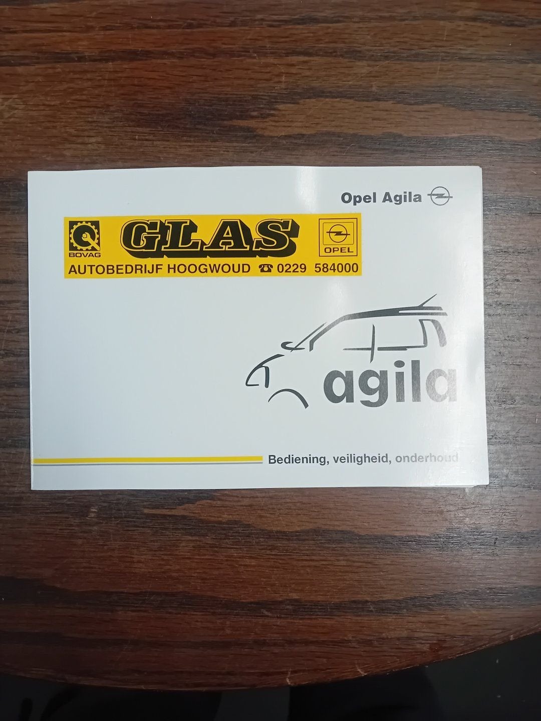 Instructieboekje Opel Agila bj.2002, Ophalen of Verzenden