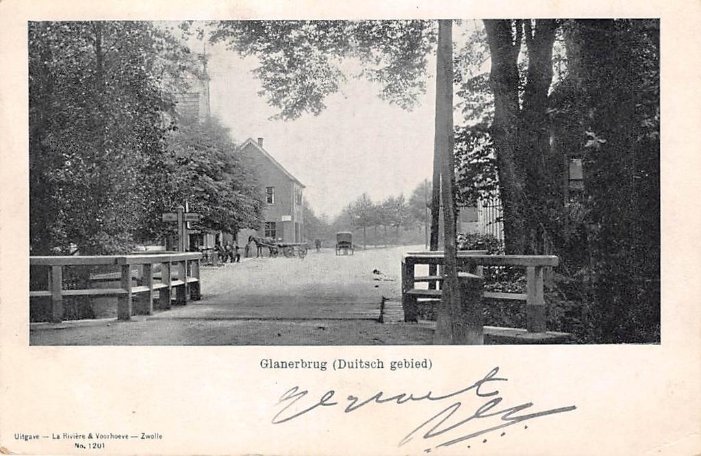 Glanerbrug (Duits Gebied) - Grens brug Enschede Douane, Ophalen of Verzenden, Voor 1920, Gelopen, Overijssel