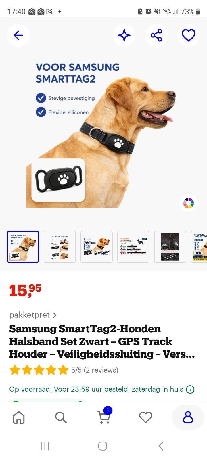 leuke nette zwarte Halsband voor hondenriem. ook bruikbaar v, Ophalen of Verzenden, Nieuw