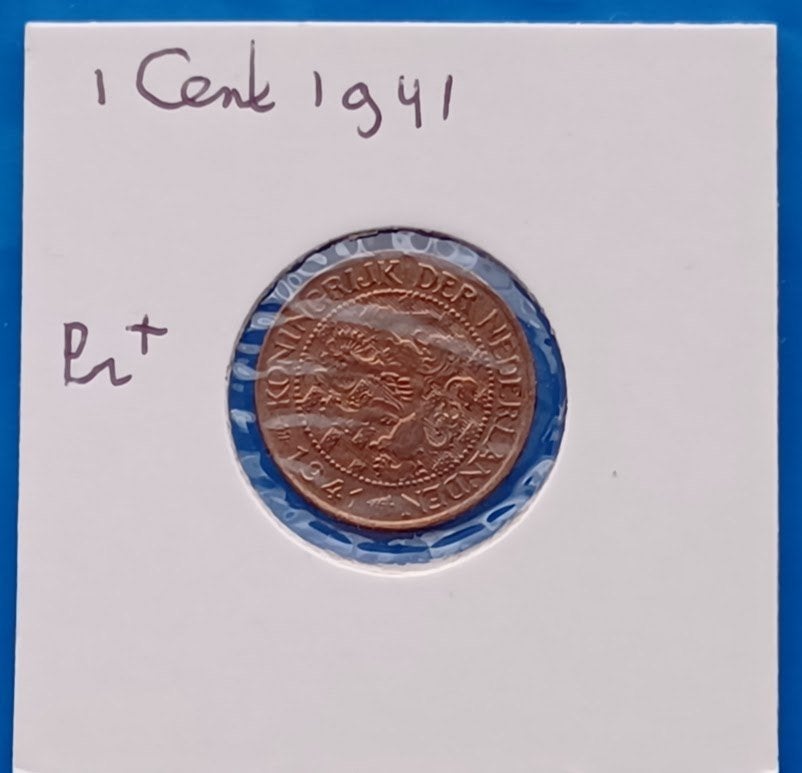 1 Cent 1941 - Wilhelmina, Verzenden, Koningin Wilhelmina, 1 cent, Losse munt
