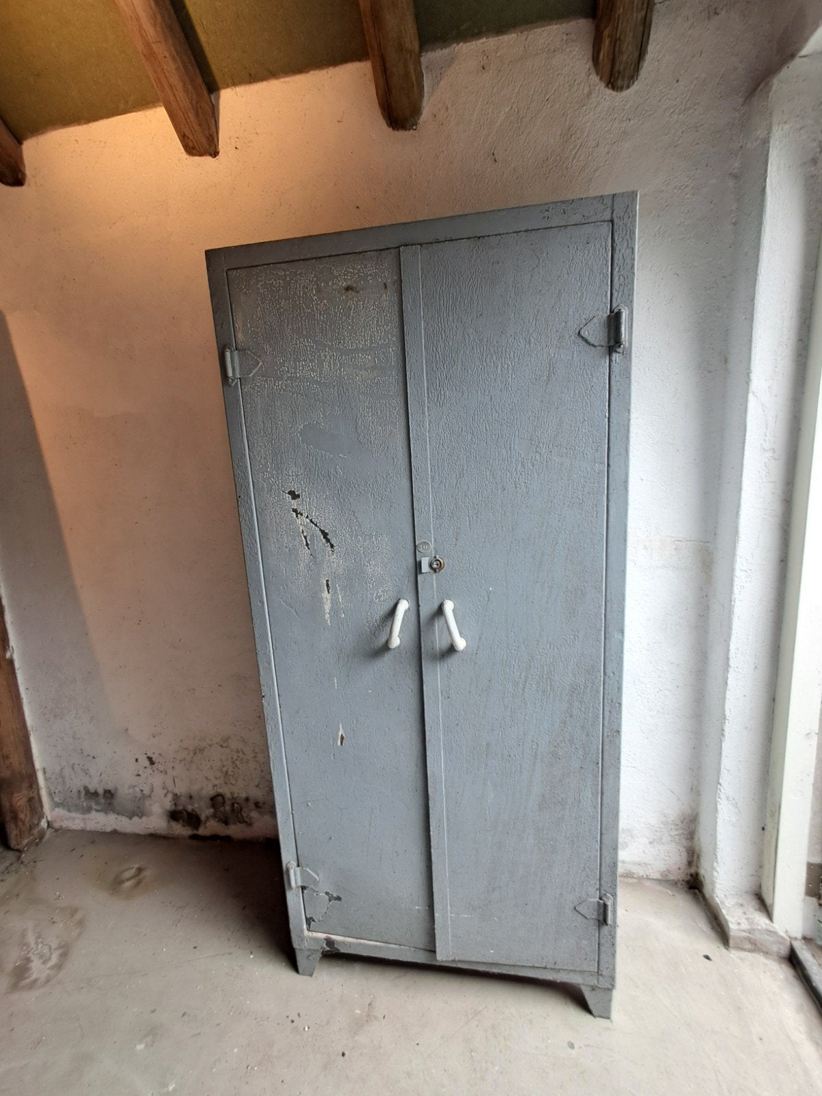 Metalen keukenkast. 80 cm br. 175 cm h. 40cm d.30r jaren. ., Ophalen, Gebruikt, Industriële vormgeving