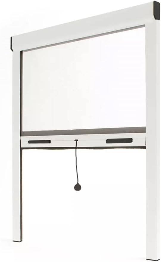Insectenwerend rolgordijn voor ramen, Ophalen, 100 tot 150 cm, Wit, Nieuw
