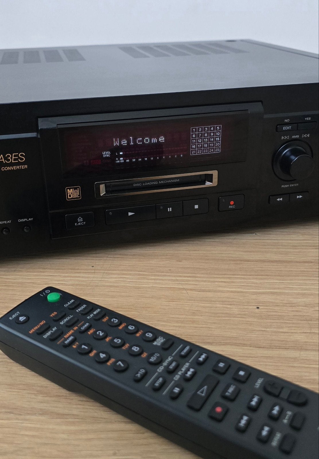 Sony MDS-JA3ES Minidisc Recorder met Afstandsbediening, Ophalen of Verzenden