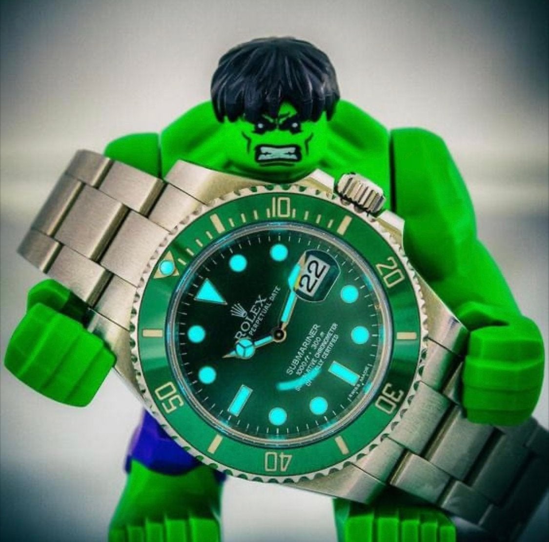 Rolex Submariner 'Hulk' 116610LV Ongedragen Nieuw 2020, Polshorloge, Nieuw, Ophalen of Verzenden, Rolex