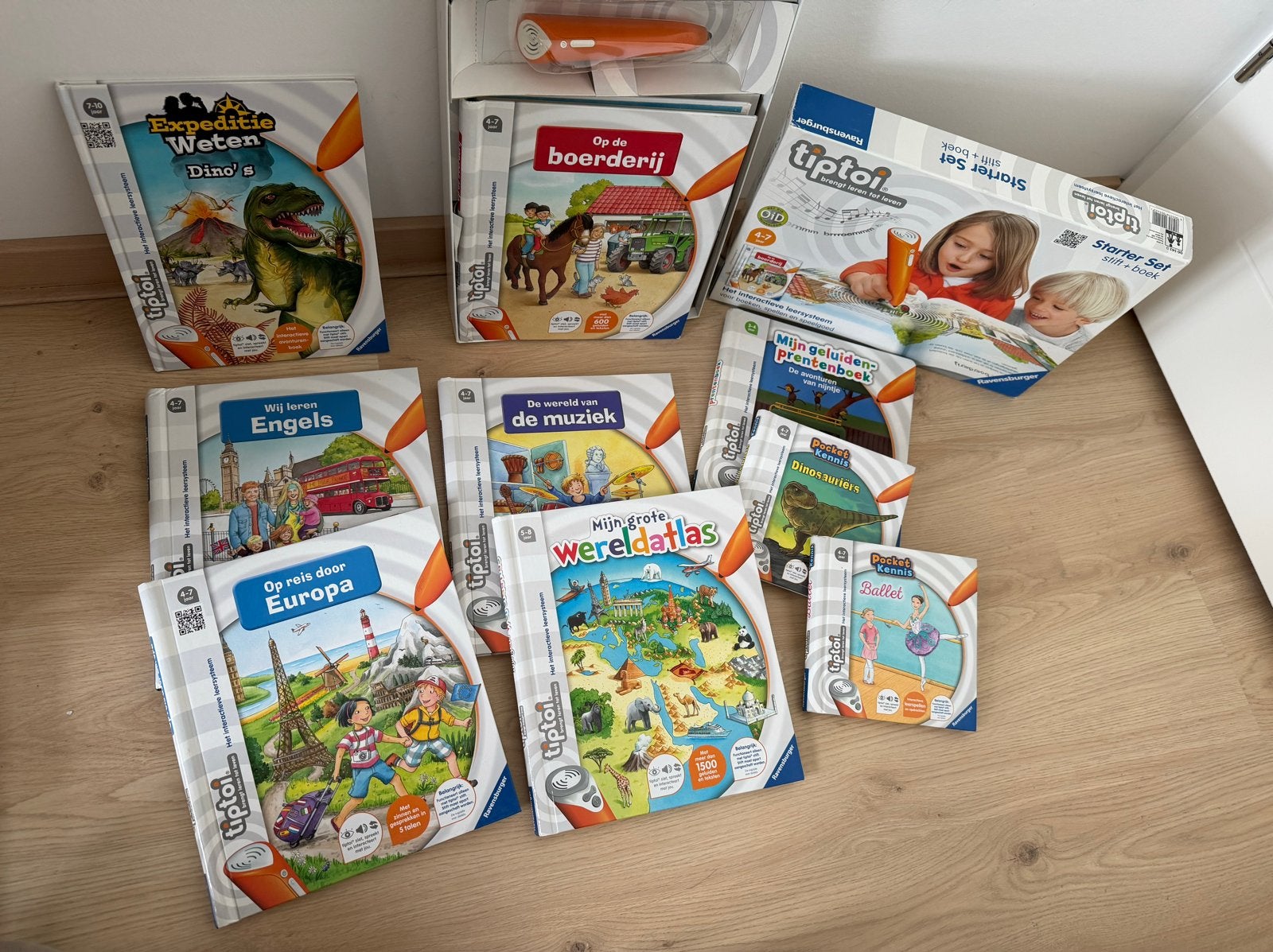 Tiptoi Starter Set inclusief 9 boeken, Ophalen of Verzenden, Zo goed als nieuw, Ontdekken