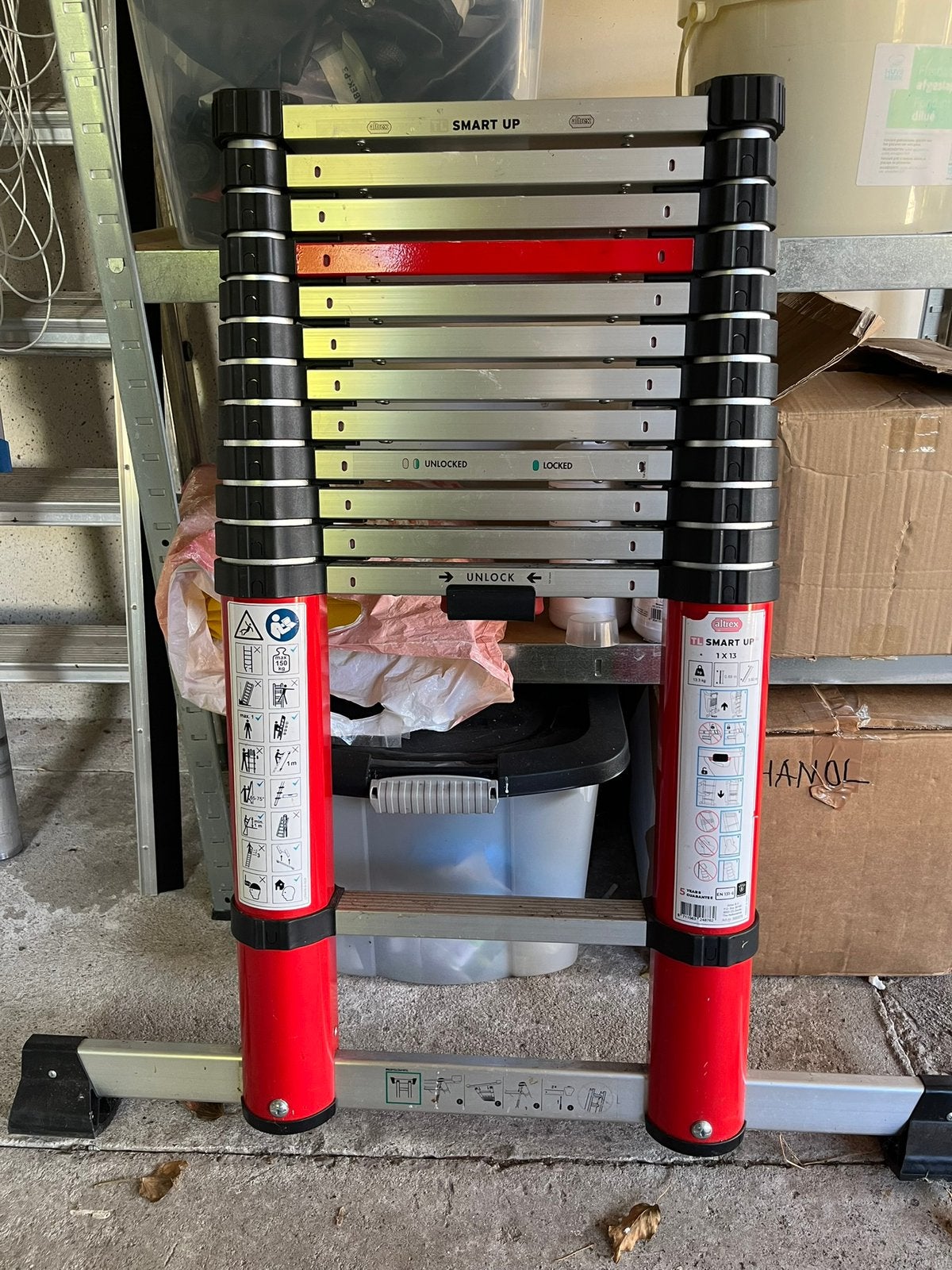 Altrex Smart up go 13, Doe-het-zelf en Verbouw, Ladders en Trappen, Ophalen, Zo goed als nieuw, Ladder, Opvouwbaar of Inschuifbaar