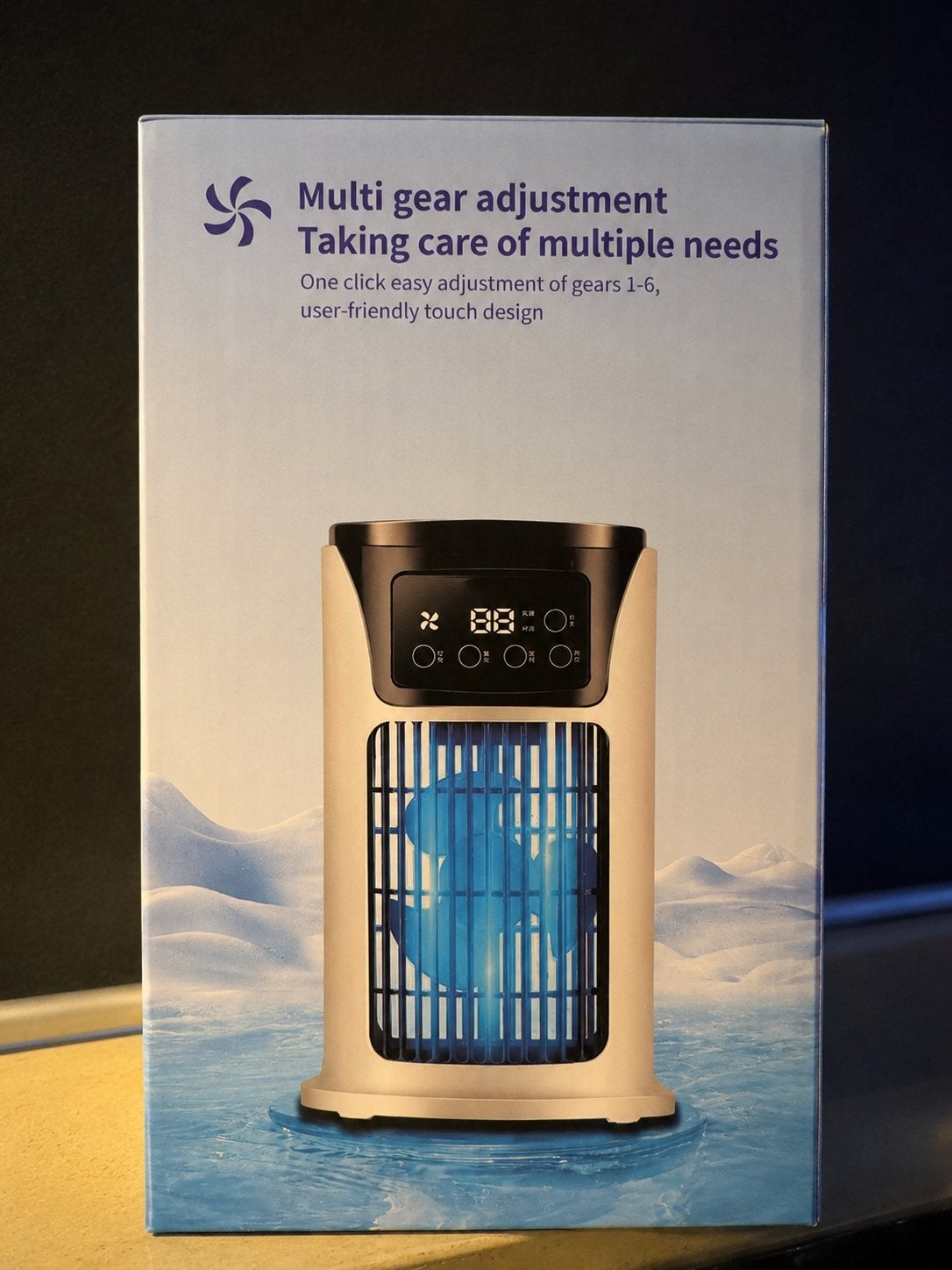 Portable Desktop Air Cooler – 6 Speeds | Water Mist | USB, Ophalen, Tafel- of Grondventilator, Minder dan 60 m³, Nieuw