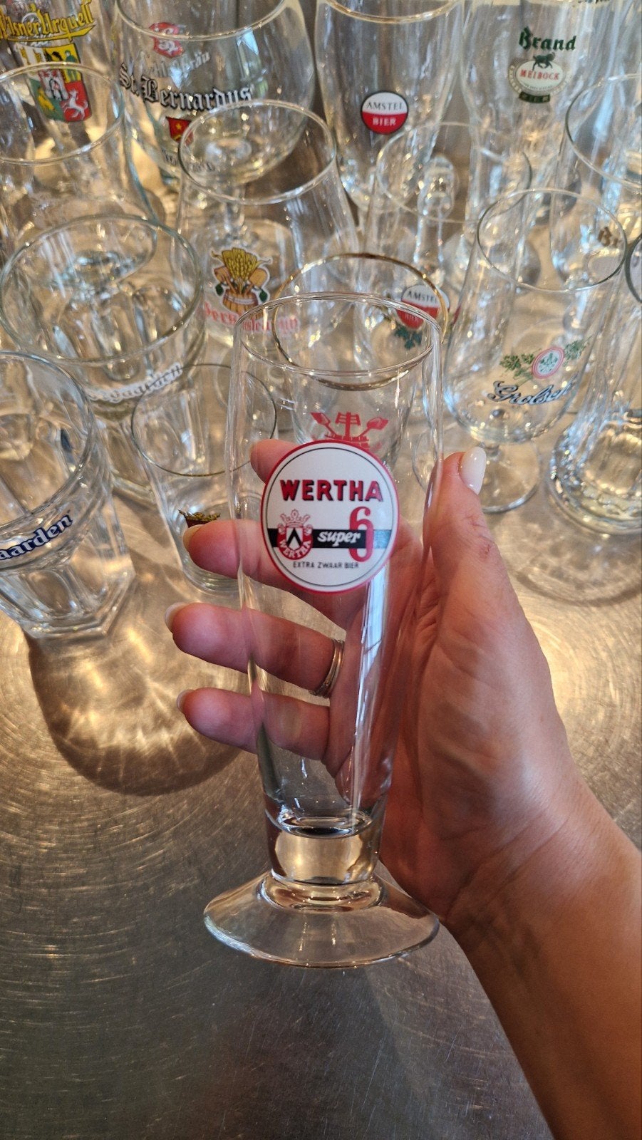 Bierglazen collectie: oa. Wertha, Pilsner Urquell, Ophalen, Zo goed als nieuw