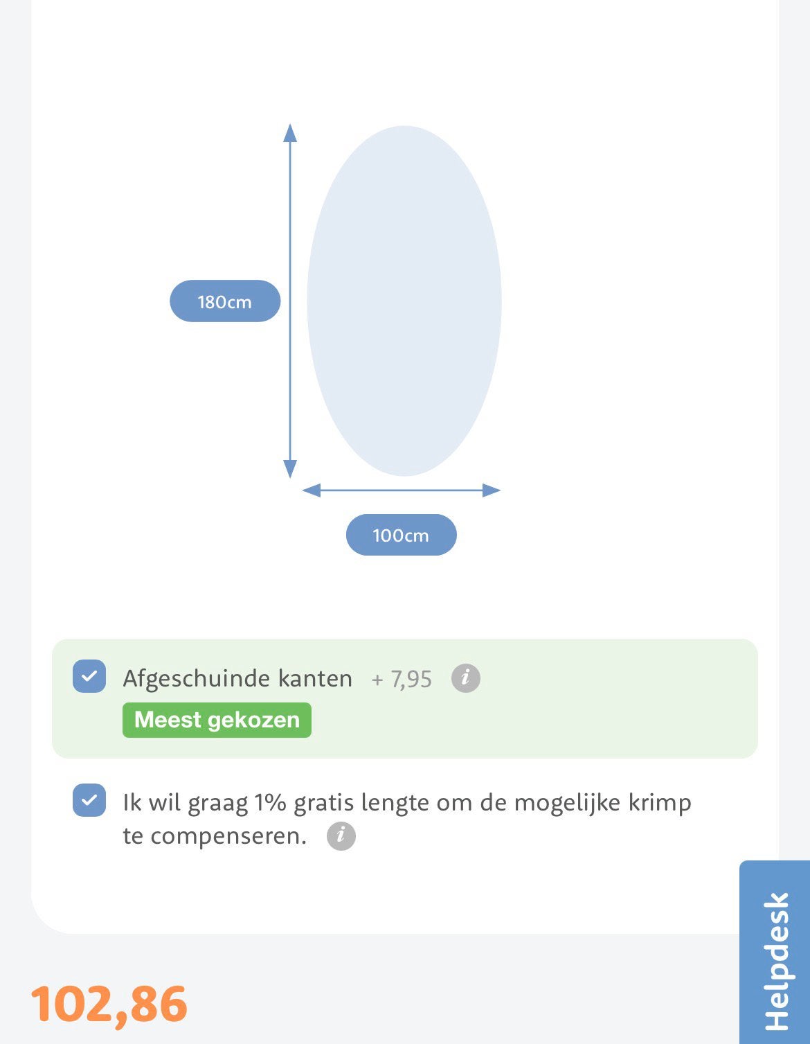 Tafelzeil, Ophalen, 180 cm, Nieuw, Overige kleuren