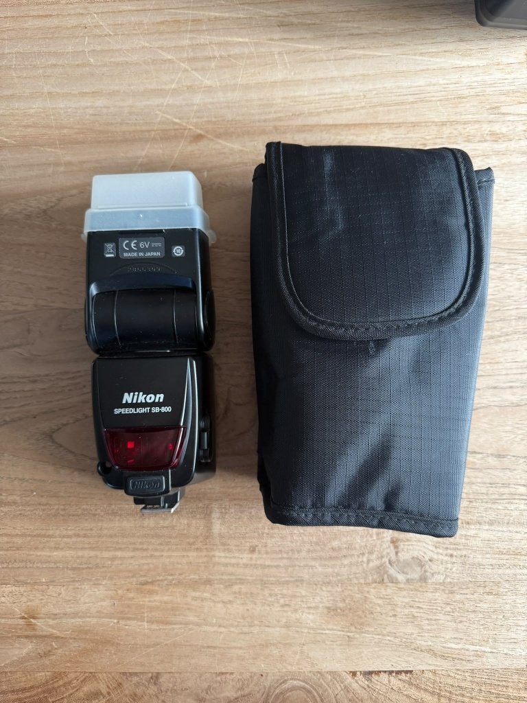 Nikon Speedlight SB-800 + Nikon Opbergtasje SS-800, Ophalen of Verzenden, Zo goed als nieuw, Nikon