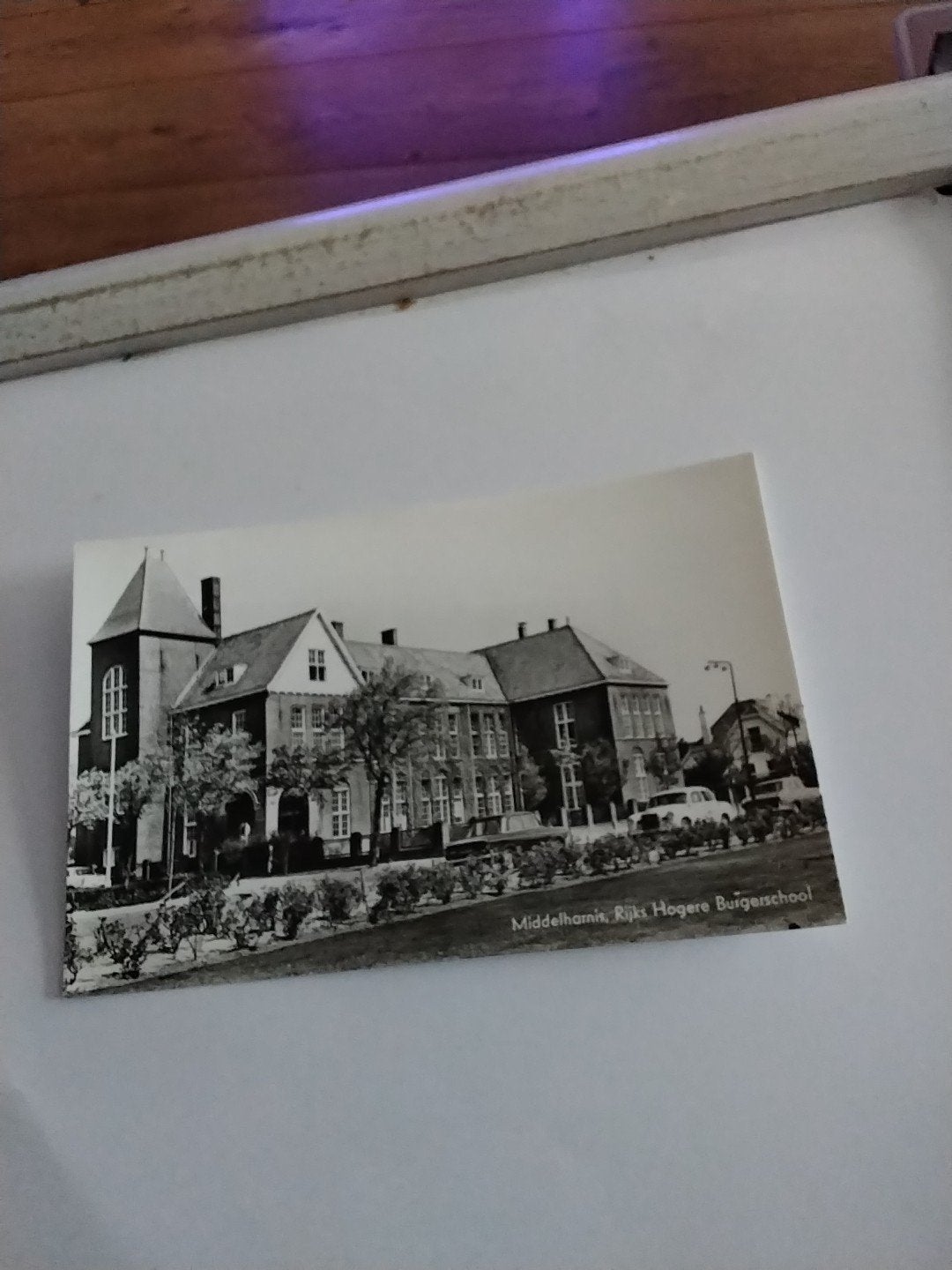 Oude ansichtkaart Middelharnis, Rijks Hogere Burgerschool, Ophalen of Verzenden