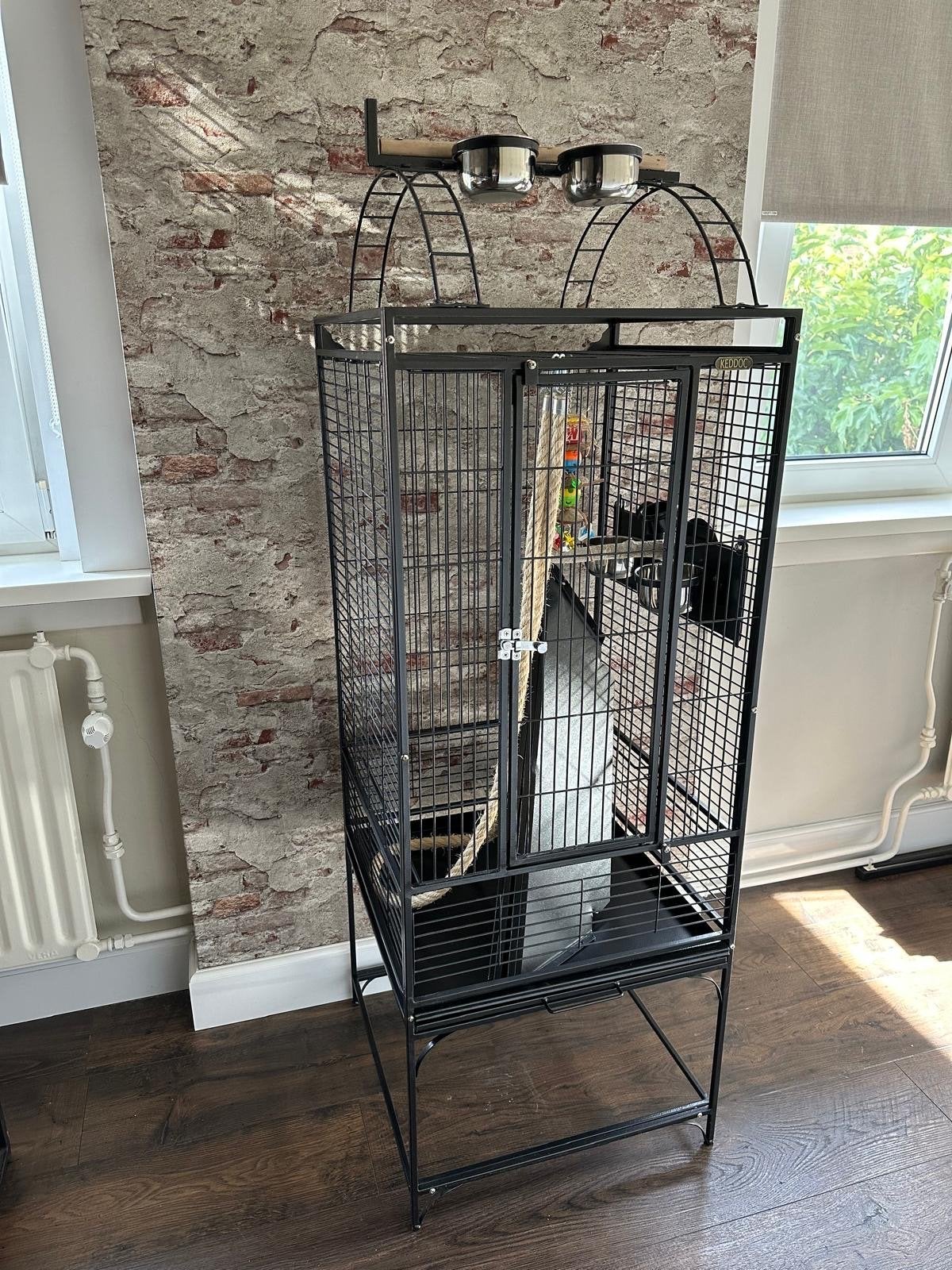 Vogelkooi kedoc, Ophalen, Zo goed als nieuw, Aluminium, Vogelkooi