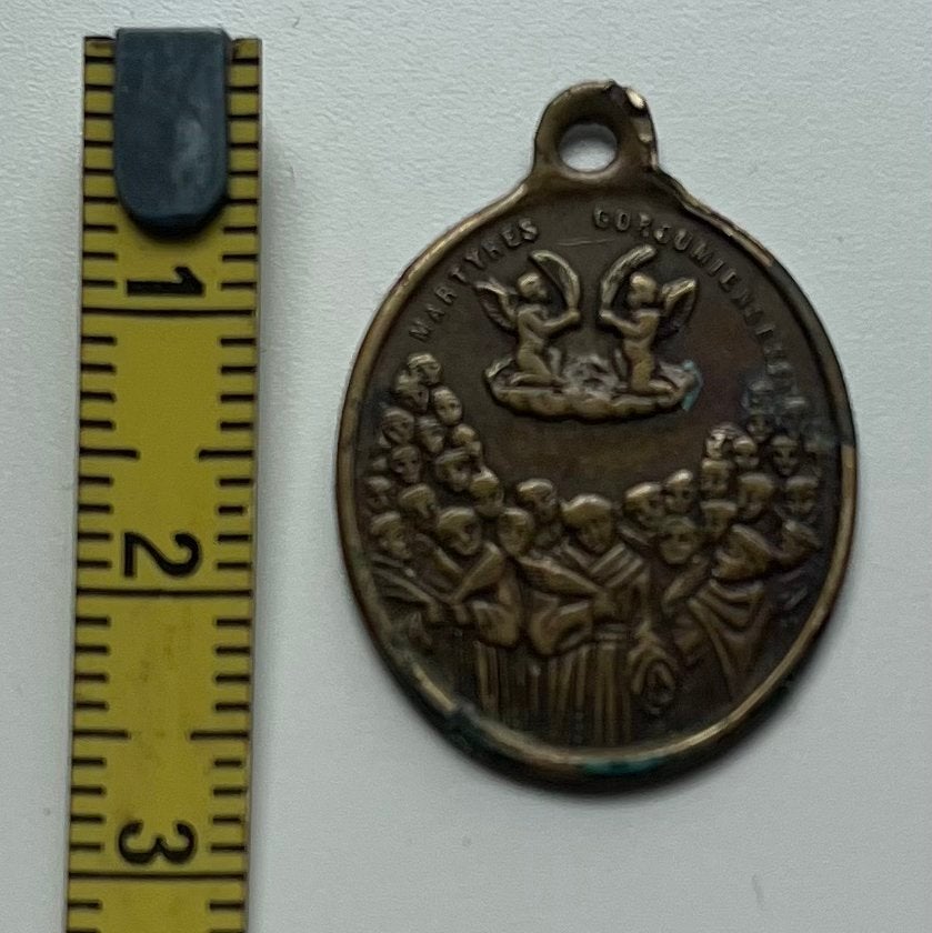 Antieke medaille Martelaren van Gorkum & Paus Pius IX, Ophalen of Verzenden