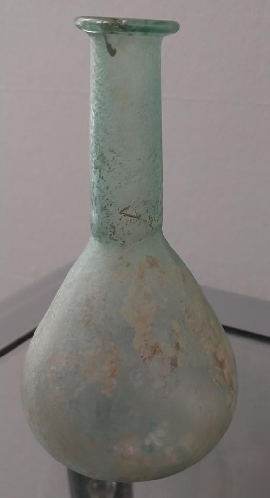 Antieke glazen fles - Romeins/Middeleeuws, Ophalen of Verzenden