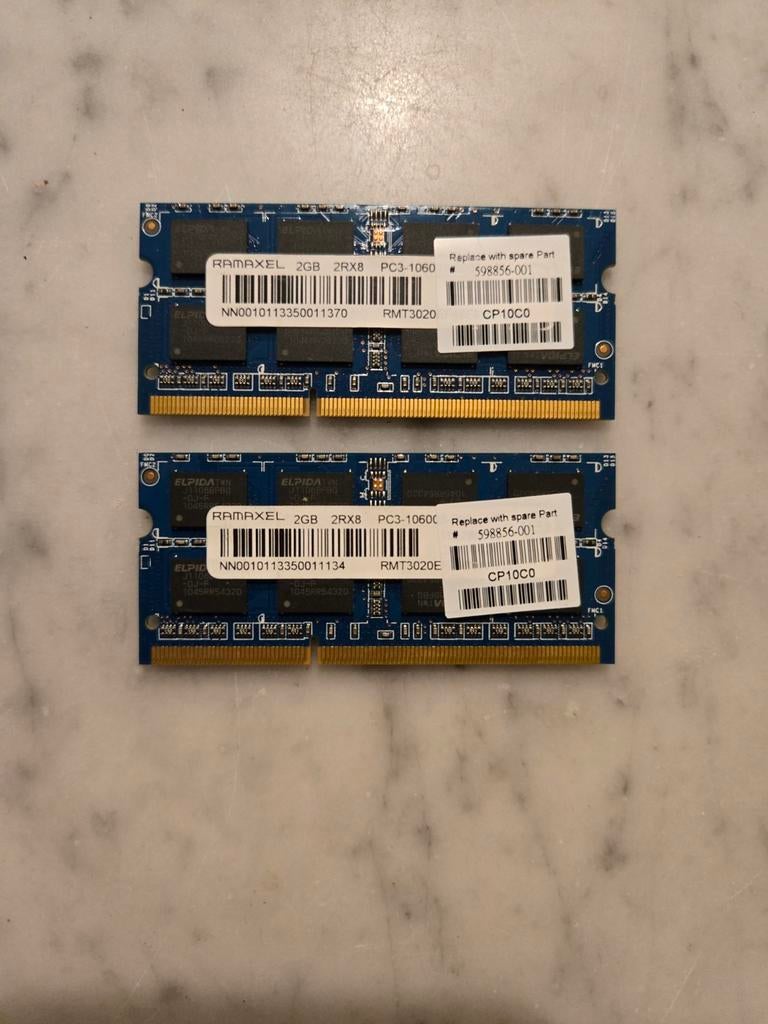 2x2GB DDR3 1333mhz sodimm kit "Ramelex", Computers en Software, RAM geheugen, Verzenden, DDR3, Zo goed als nieuw, Laptop