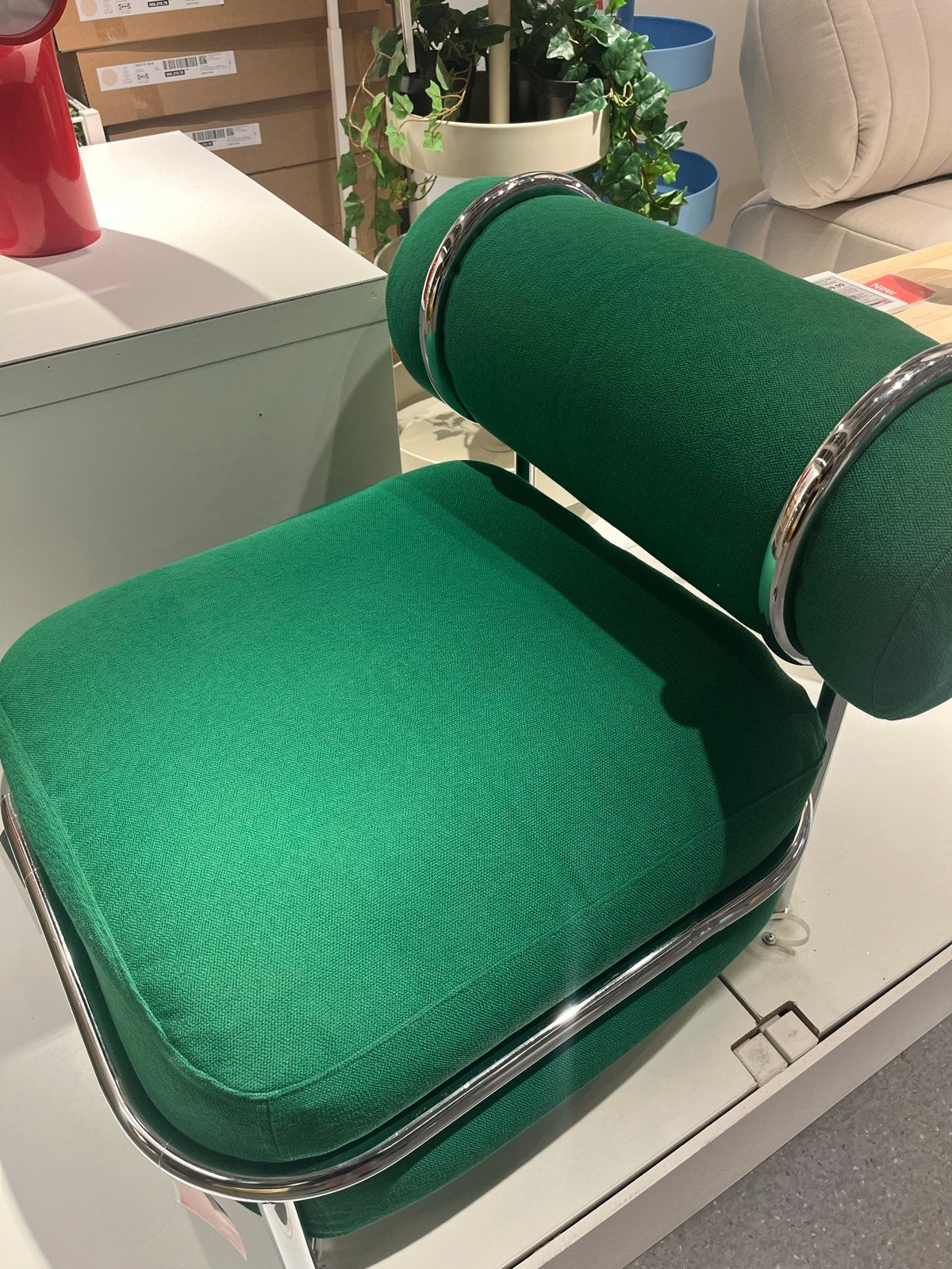 IKEA PS 2026 Fauteuil Groen Nieuw opblaasstoel knaback, Ophalen, Nieuw, 75 tot 100 cm, Metaal