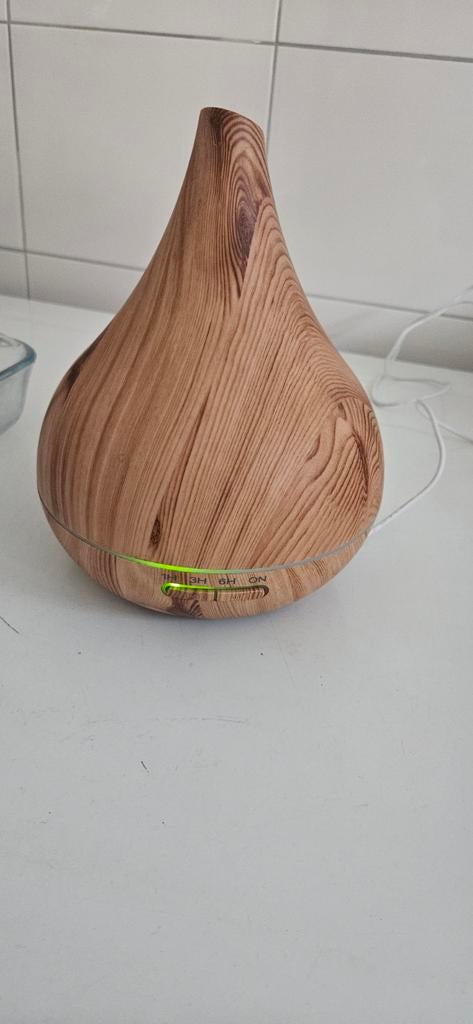 Geurwolkje diffuser - houtnerf design, Huis en Inrichting, Gebruikt, Kunststof, Ophalen of Verzenden, Modern
