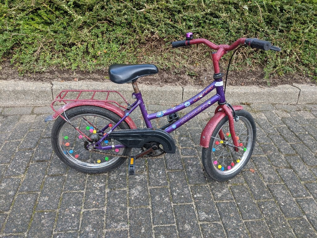 Kinderfiets 16 inch, Ophalen, Gebruikt, Terugtraprem, 16 tot 20 inch