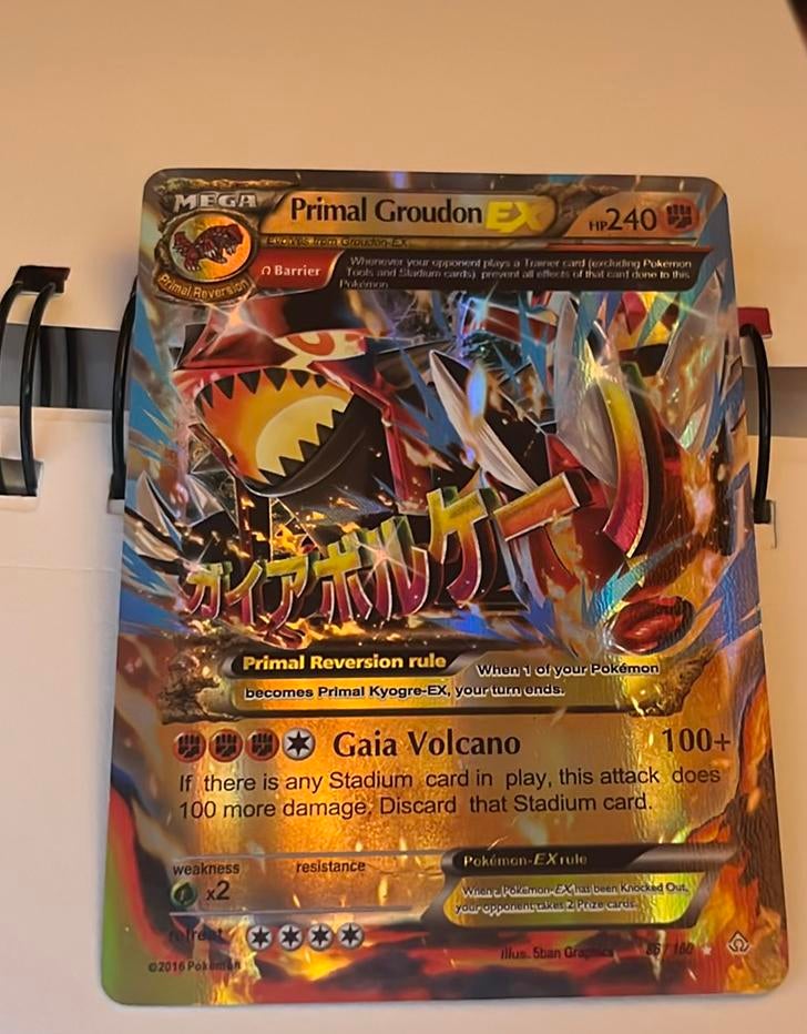 Primal groudon EX, Verzenden, Zo goed als nieuw, Losse kaart, Foil