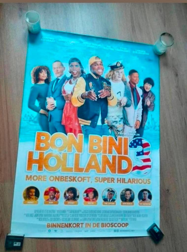 Bon Boni Holland 3 bioscoopposter., Ophalen of Verzenden, Gebruikt, Deurposter of groter, Film en Tv