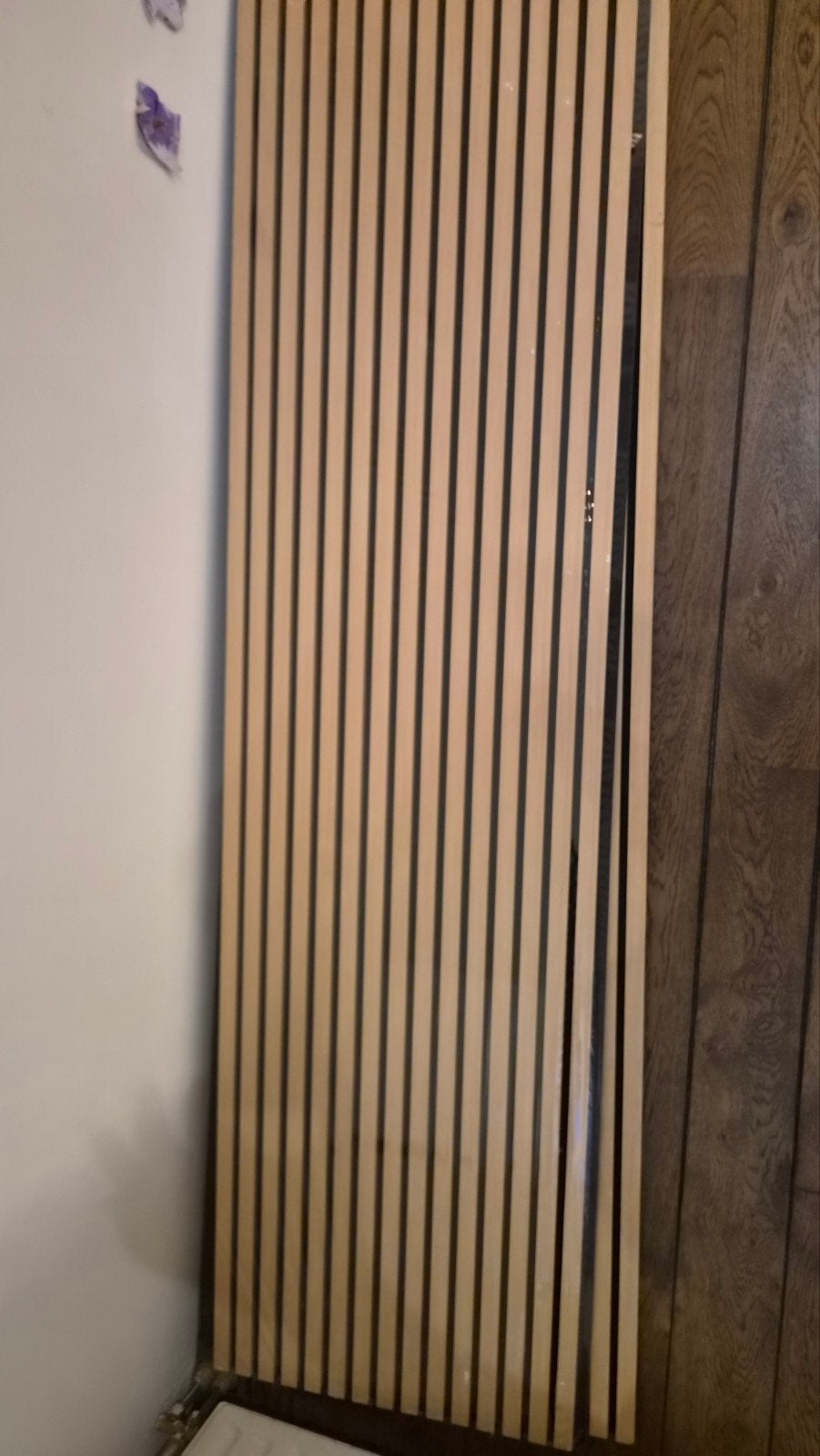 2x Houten akoestisch Wandpanelen -  (260x60cm), Ophalen, Zo goed als nieuw, Hout, Wandbord of Wandpaneel