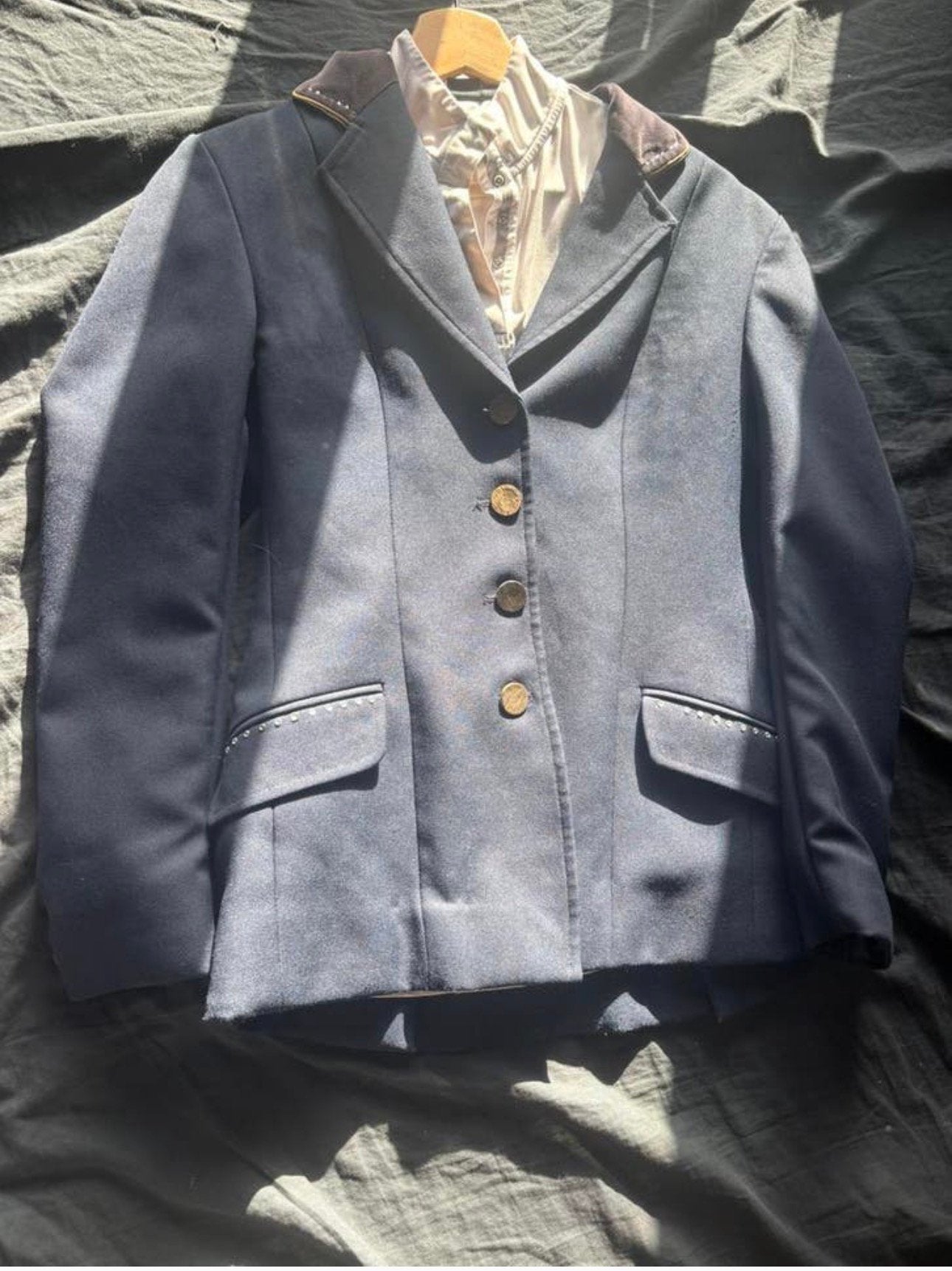 Wedstrijd jasje en shirt + pony zadel, Ophalen, Zo goed als nieuw, Maat 34 (XS) of kleiner, Overige typen