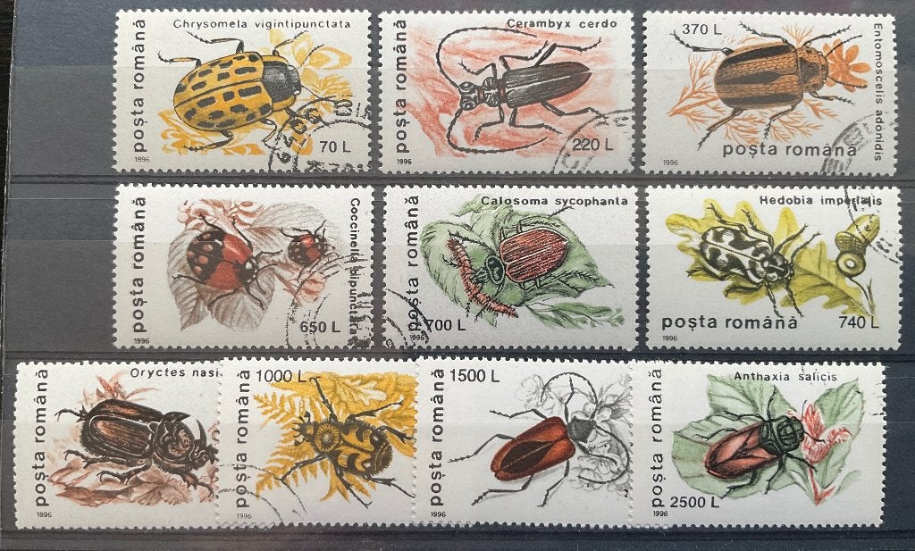 ROEMENIE - INSECTEN KEVERS, Verzenden, Gestempeld, Dier of Natuur
