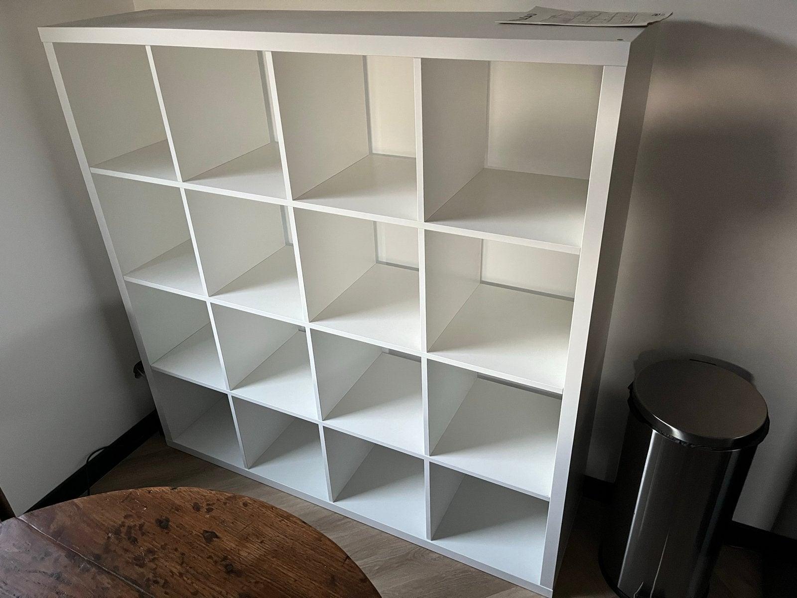 IKEA Kallax Kast 4x4 Vakken Wit, Ophalen, Met plank(en), 100 tot 150 cm, Zo goed als nieuw