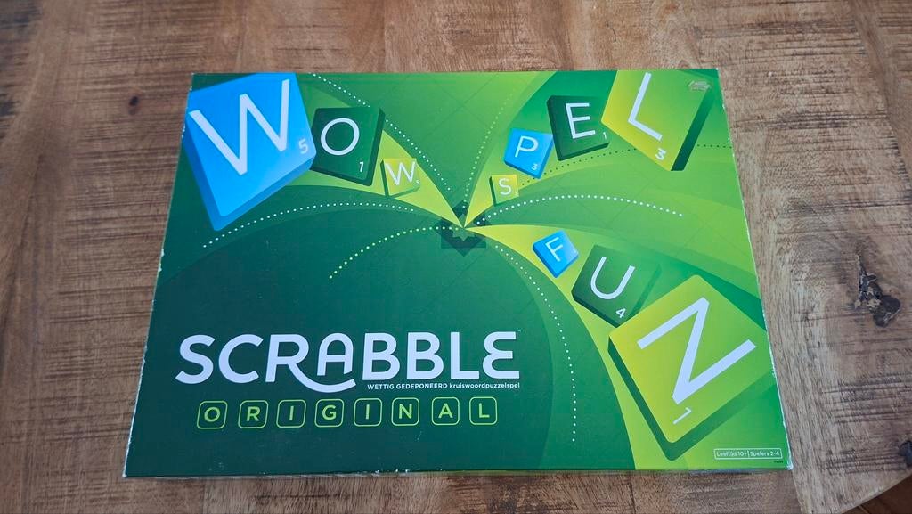 Scrabble Original Kruiswoordpuzzelspel, Ophalen, Minder dan 500 stukjes, Gebruikt, Overige typen