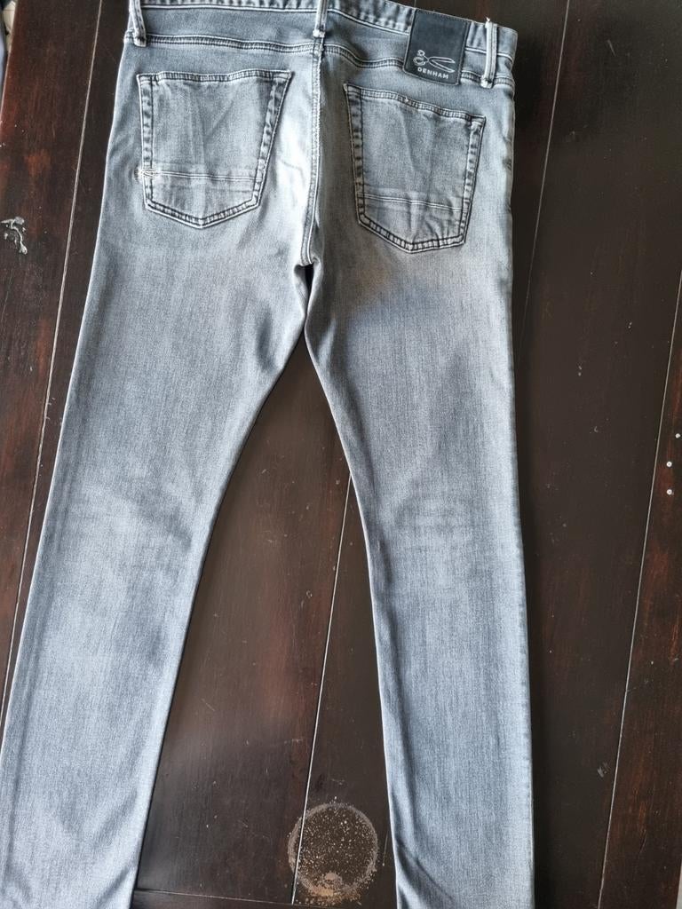 GRIJZE DENHAM RAZOR SLIM FIT STRETCH JEANS SIZE 33/34!!!, Ophalen of Verzenden, W33 - W34 (confectie 48/50), Grijs, Gedragen