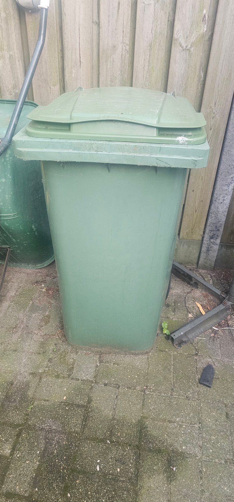 Groene afvalcontainer 240 liter, Kunststof, Gebruikt, 40 liter of meer, Ophalen of Verzenden