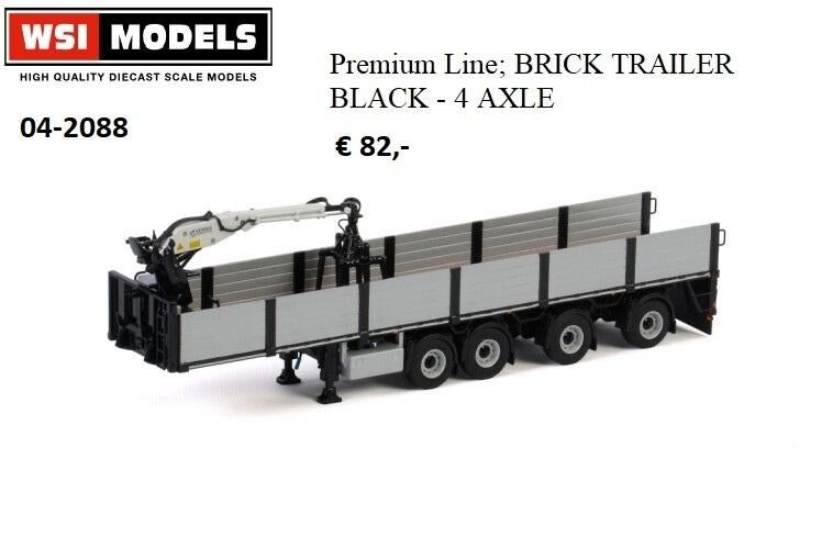 WSI Models 4 axle brick trailer, Ophalen of Verzenden, Nieuw, Bus of Vrachtwagen, Wsi