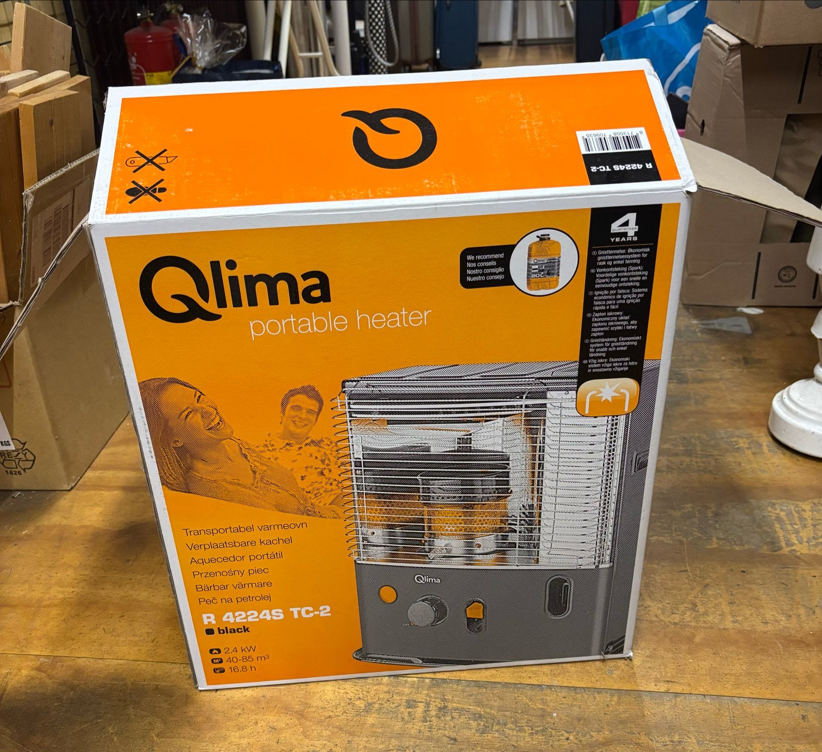 Qlima R 4224S TC-2 petroleumkachel - Nieuw in doos, Ophalen of Verzenden, Nieuw, Minder dan 60 cm, Kachel