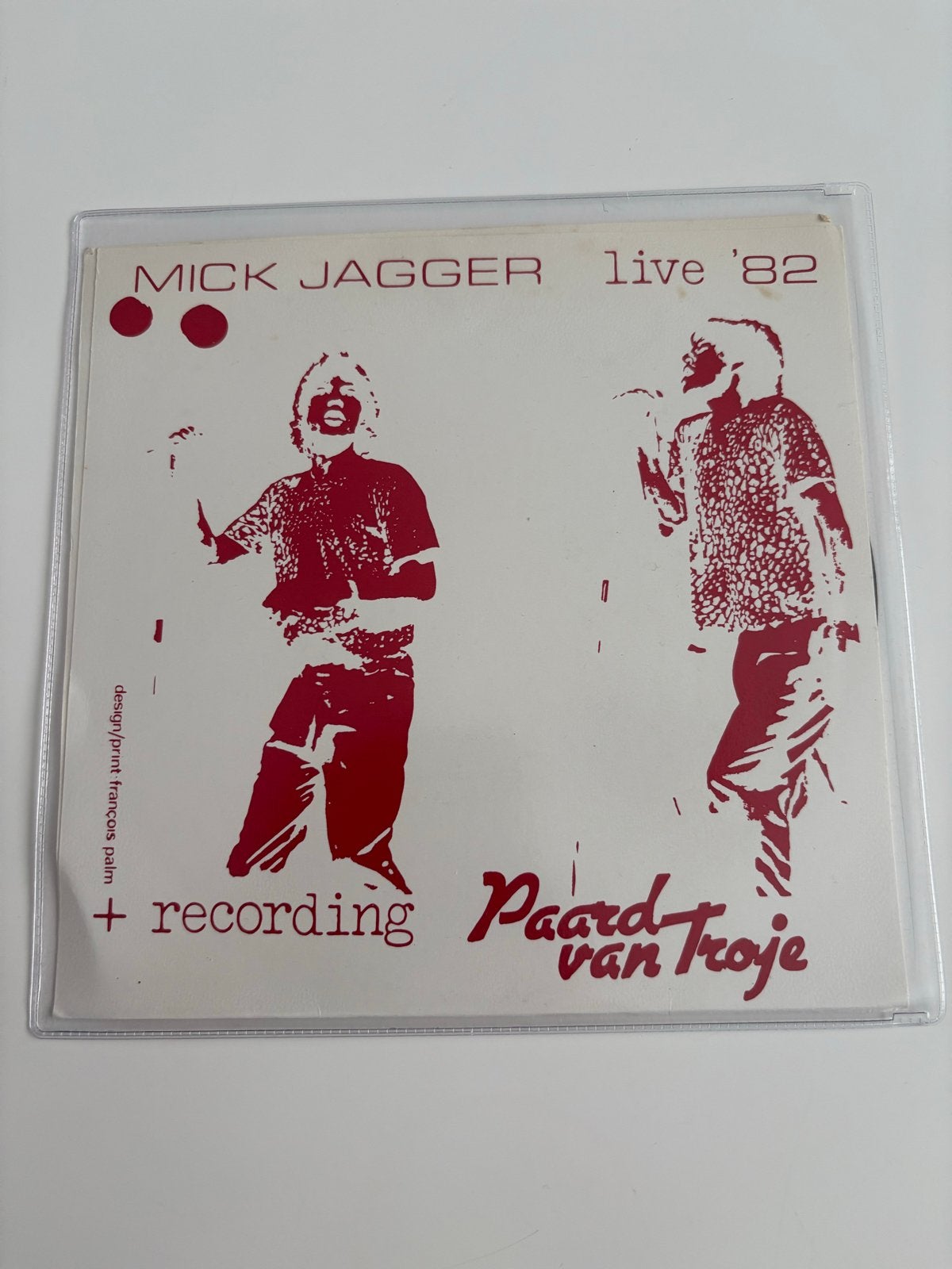 Mick Jagger Live '82 + recording Paard van Troje 7 inch, Ophalen of Verzenden, Zo goed als nieuw, Pop