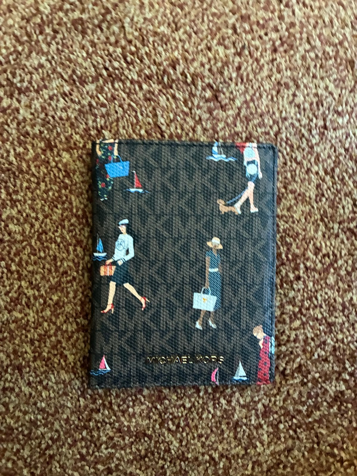 Michael Kors Paspoorthouder - Bruin met print, Ophalen of Verzenden, Zo goed als nieuw, Bruin, Overige merken