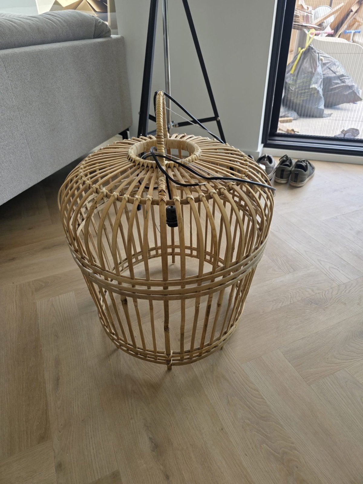 Grote Ibiza Stijl Lamp - Perfect voor een sfeervol huis, Ophalen, Overige merken, Natuurlijk materiaal, Beige
