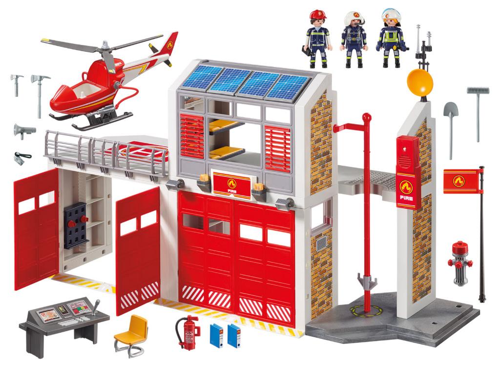 PLAYMOBIL 9462 Grote Brandweerkazerne met Helicopter, Kinderen en Baby's, Speelgoed | Playmobil, Ophalen of Verzenden, Nieuw