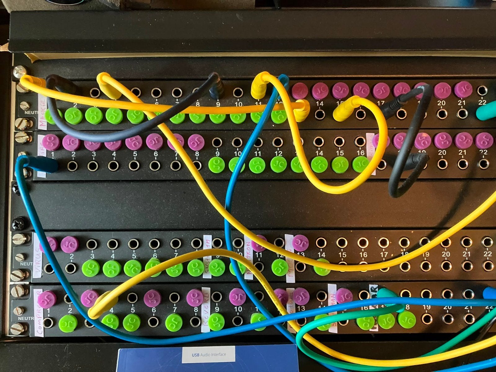 Neutrik Patch Panels + Patchkabels – Complete Set, Muziek en Instrumenten, Ophalen, Zo goed als nieuw, Apparatuur