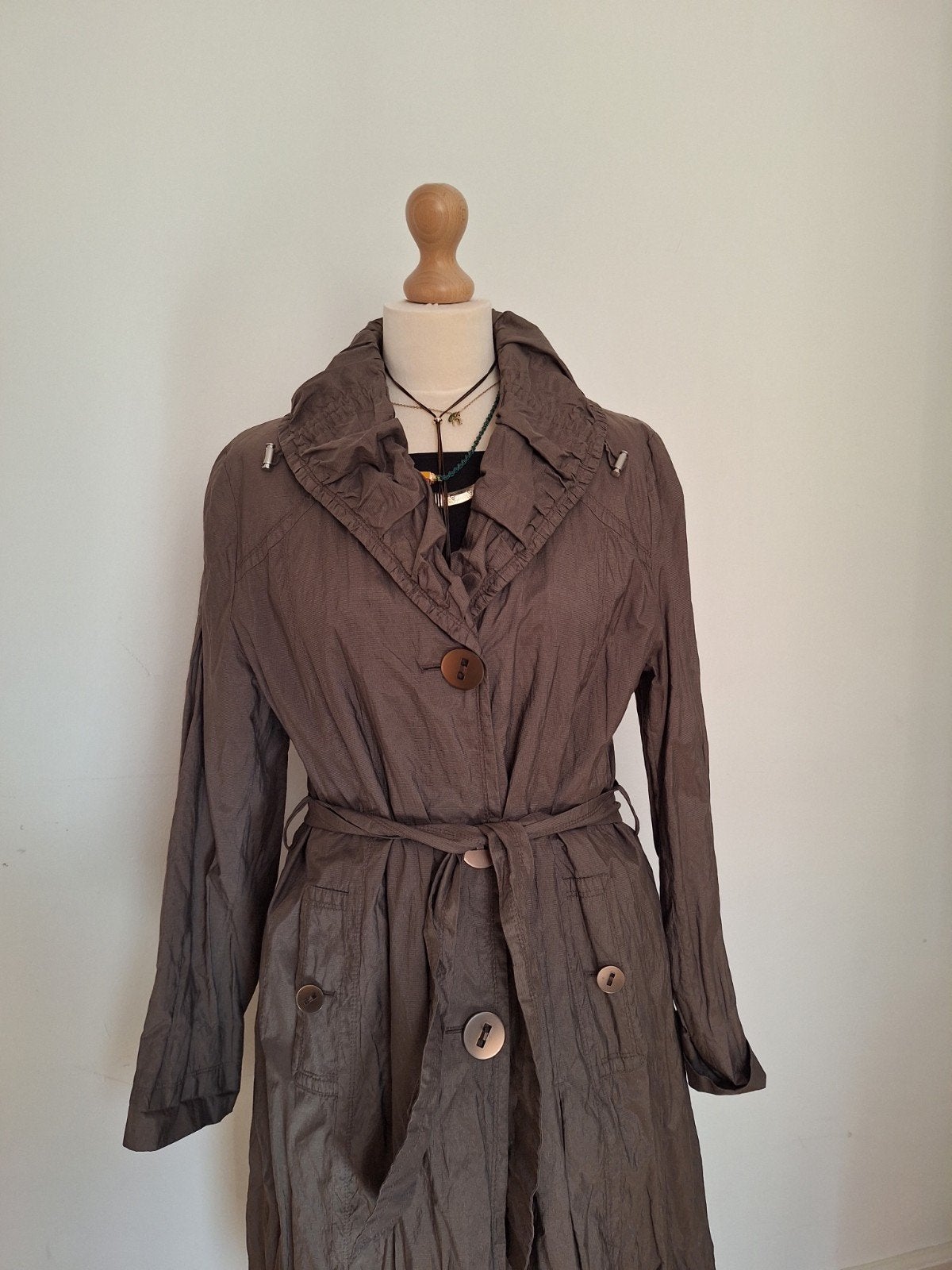 Trenchcoat van Gerry Weber, Maat 38/40 (M), Bruin, Verzenden, Zo goed als nieuw