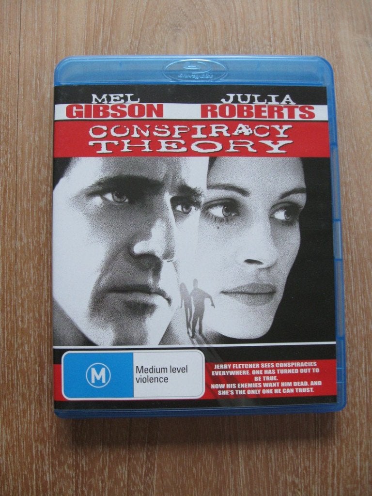 Blu-ray Conspiracy Theory (AU) Mel Gibson Julia Roberts, Engels, Film, Engels, Ophalen of Verzenden