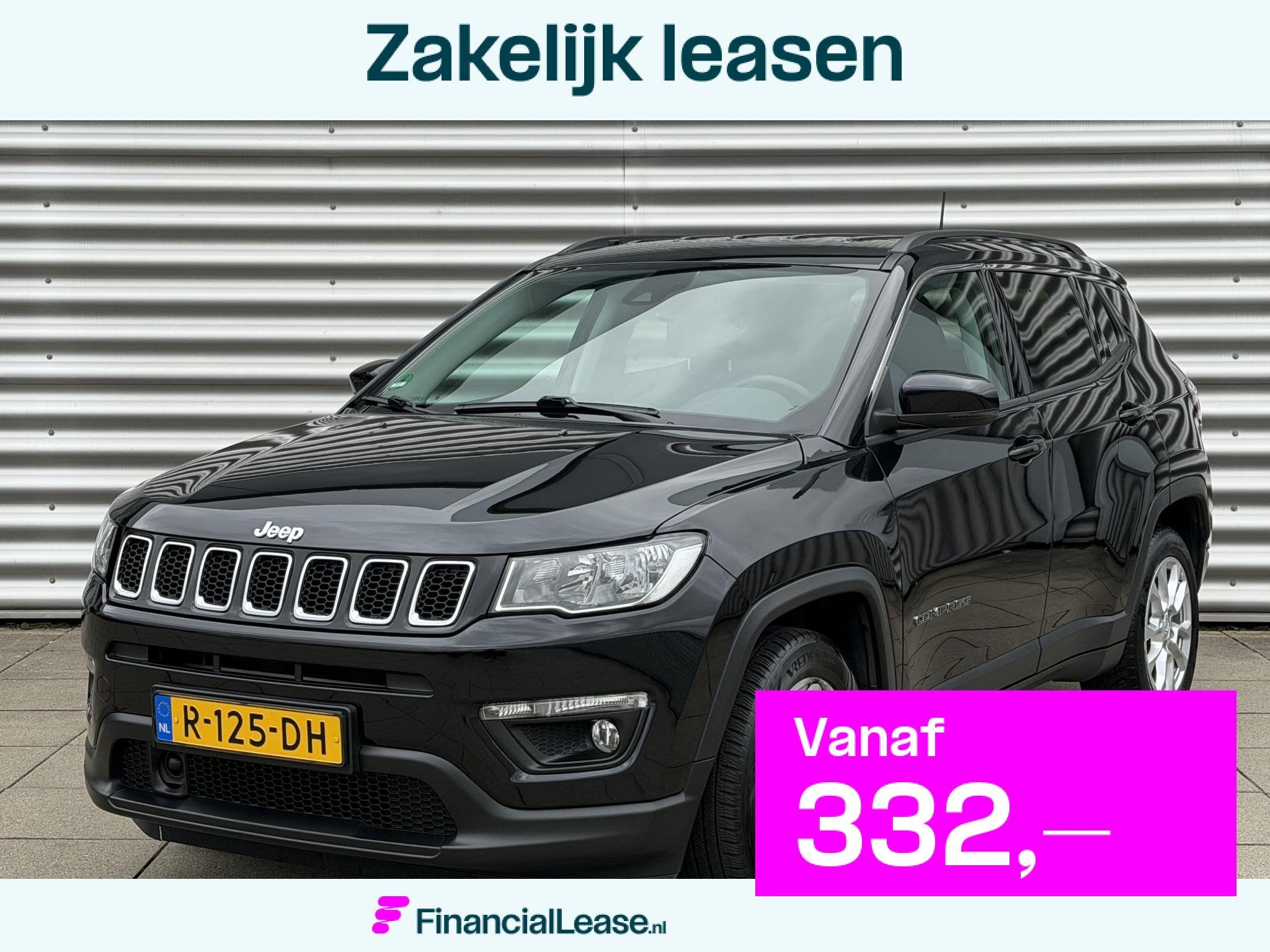 Jeep Compass 1.3T Longitude | All Season banden | Achteruitr, Stof, 4 cilinders, 150 pk, Zwart