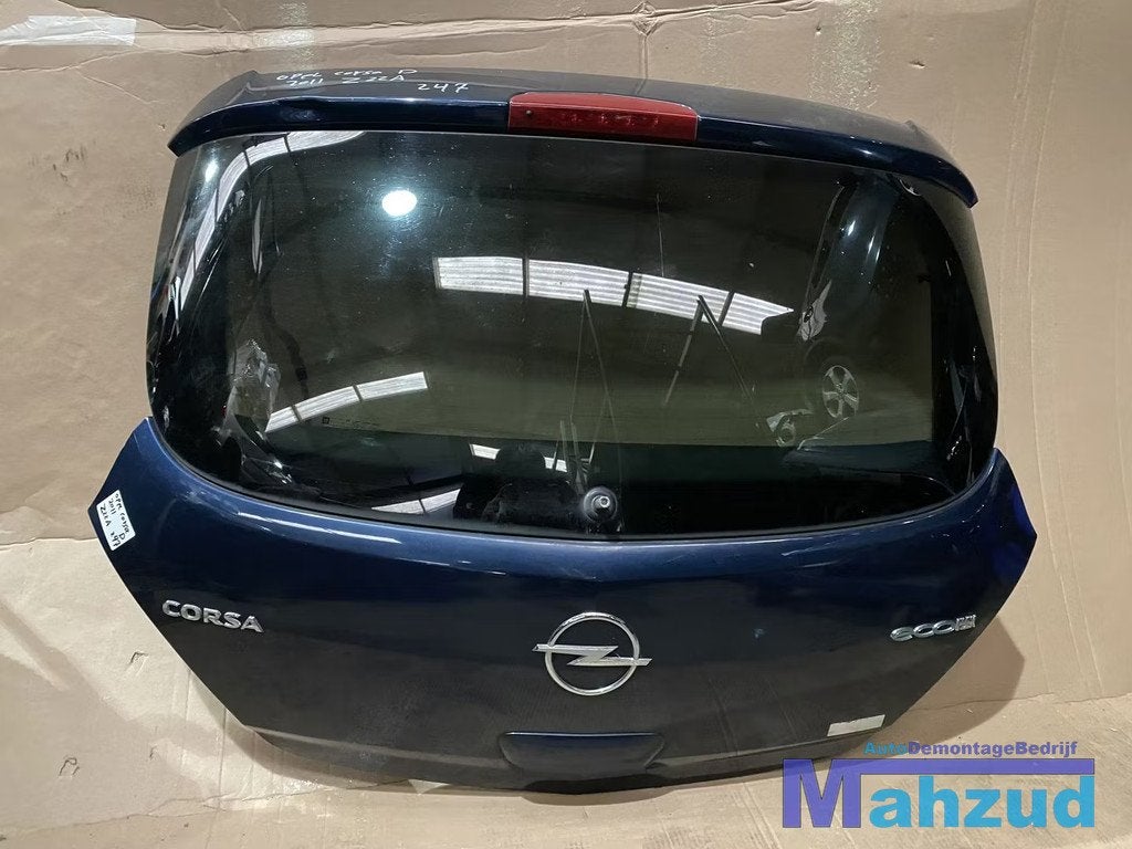 OPEL CORSA D blauw Z22A achterklep achterdeur, Auto-onderdelen, Gebruikt, Deur, Opel Automobile GmbH, Ophalen of Verzenden