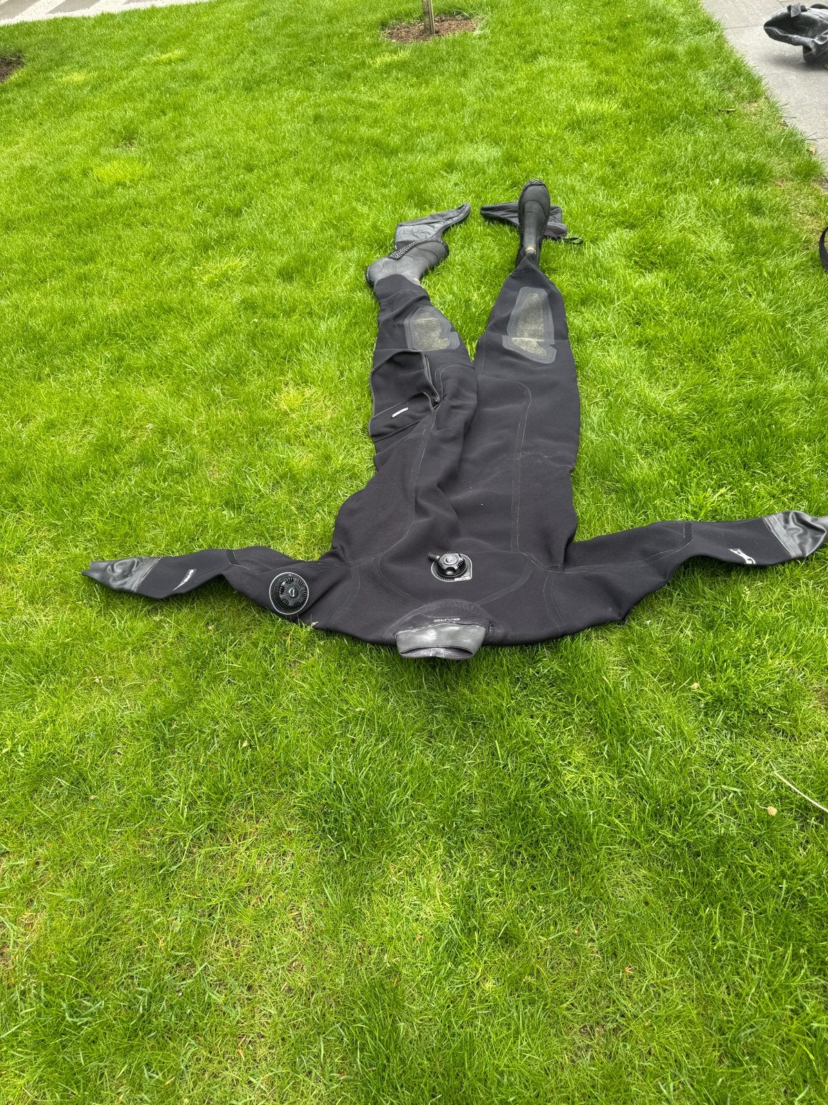 Dames Bare XCS2 Pro Dry Droogpak duiken - Maat XL (F), Watersport en Boten, Ophalen, Zo goed als nieuw, Duikpak