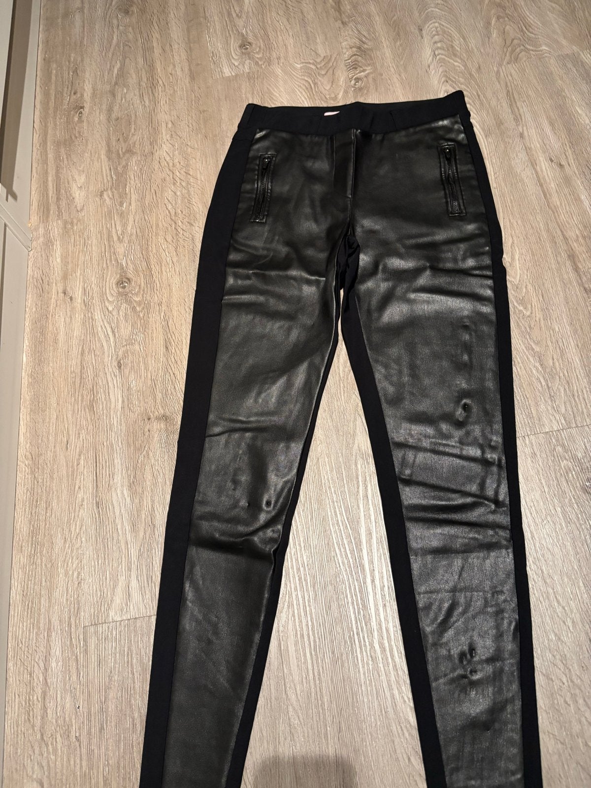 Studio Anneloes legging met nepleer voorkant, maat S, Legging, Maat 36/38 (S), Zwart, Ophalen of Verzenden