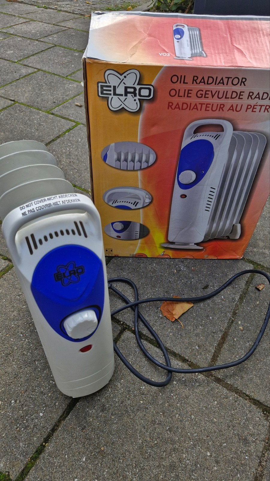 Elro Oliegevulde Radiator - Compacte Elektrische Kachel, Ophalen, Zo goed als nieuw