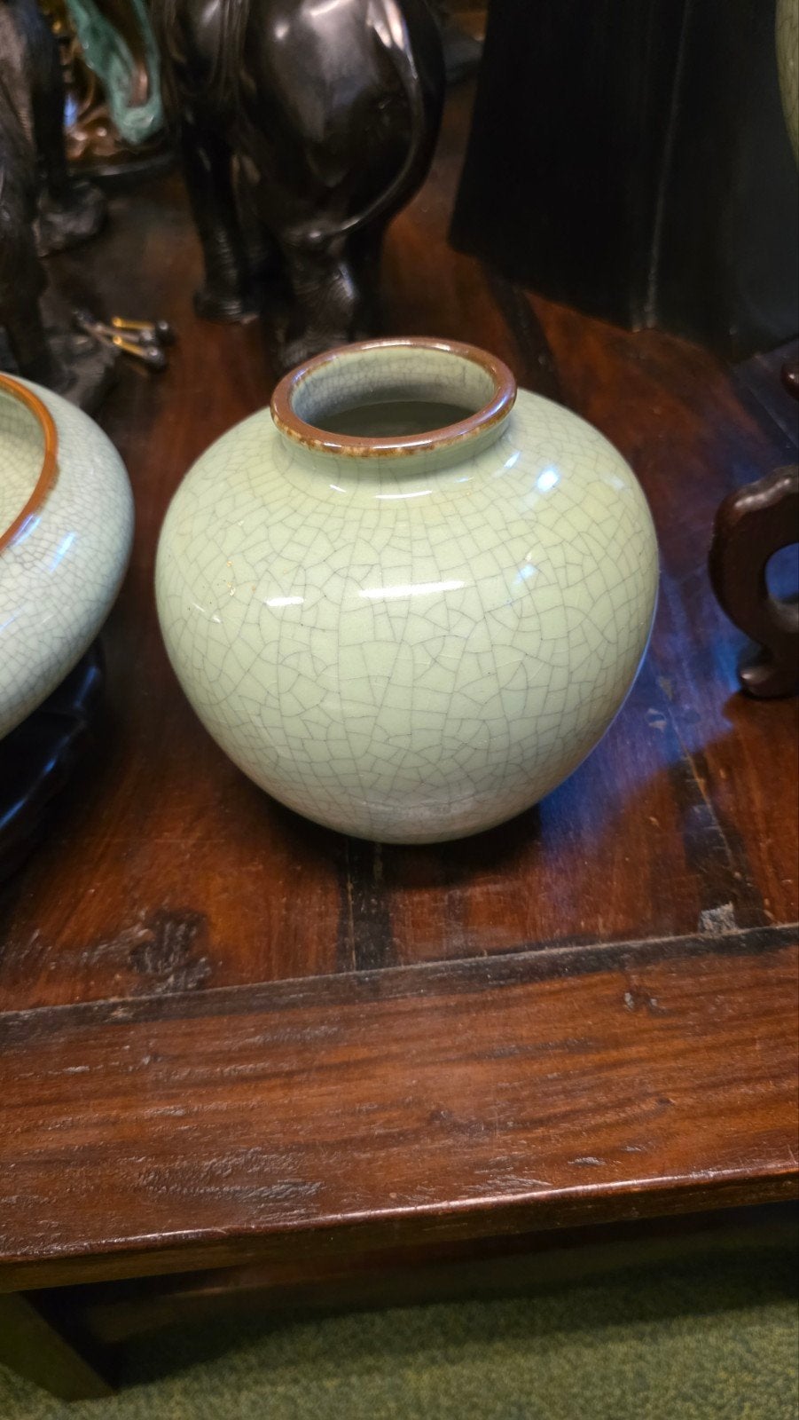 drie Chinese schalen/potten, Ophalen
